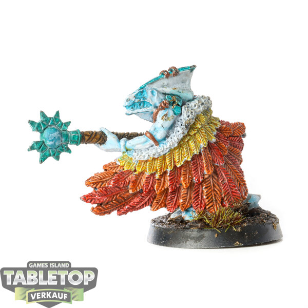 Seraphon - Skink Priest With Feathered Cloak - bemalt
