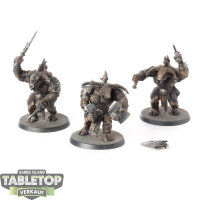 Beastmen Brayherds - 3 x Minotaur Herd - teilweise bemalt