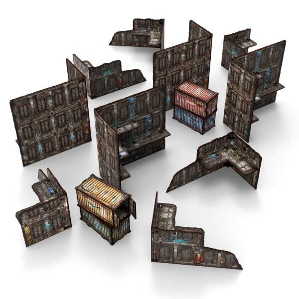 Green Stuff World - Pre-Painted Foldable WTC Terrain Pack - Sci-Fi