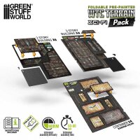 Green Stuff World - Pre-Painted Foldable WTC Terrain Pack - Sci-Fi