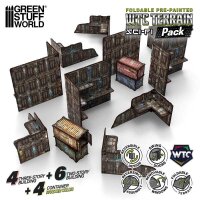 Green Stuff World - Pre-Painted Foldable WTC Terrain Pack - Sci-Fi