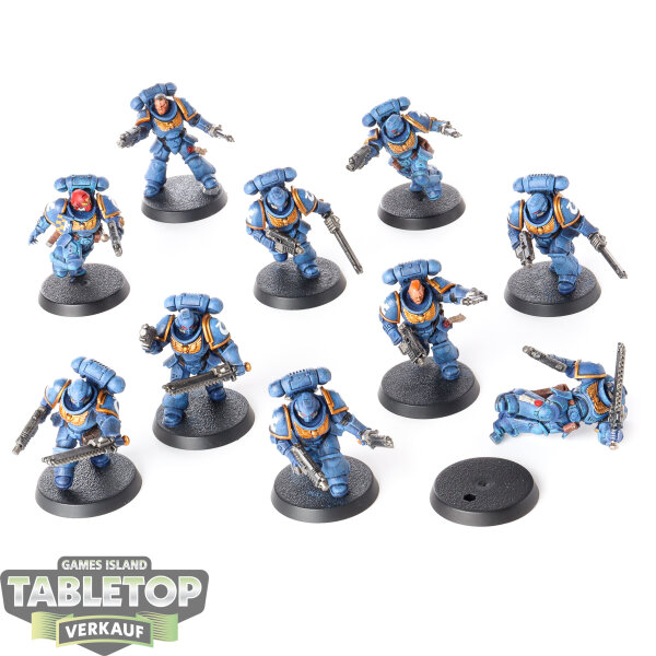 Ultramarines - 10 Assault Intercessor Squad - bemalt