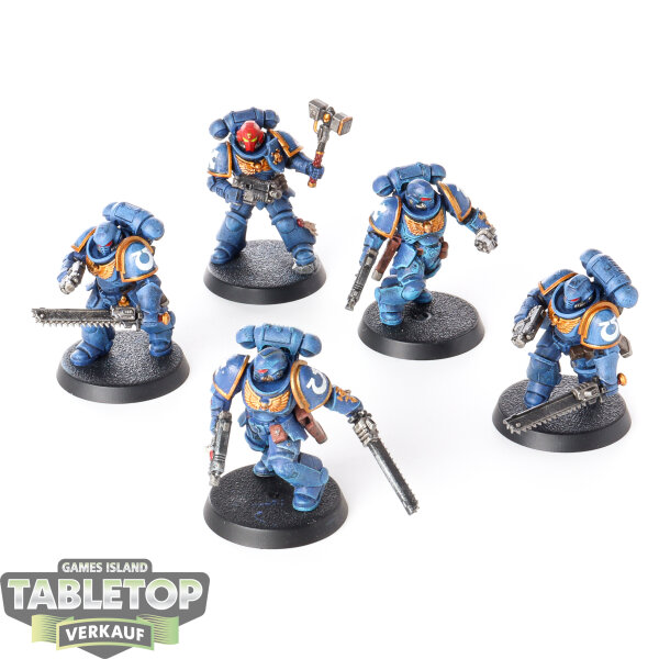 Ultramarines - 5 Assault Intercessor Squad - bemalt