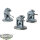 Space Marines - 3 Eliminators - teilweise bemalt
