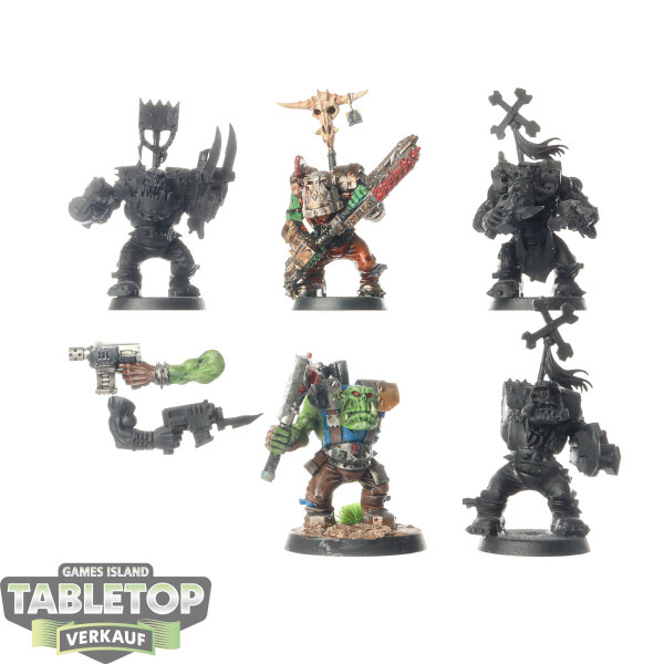 Orks - 5x Ork Nobz - unbemalt