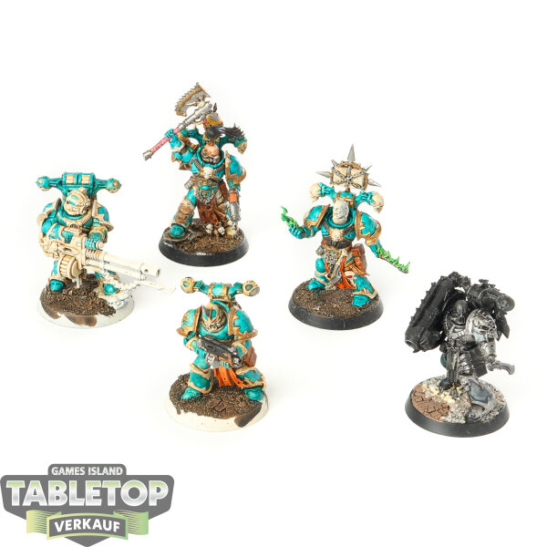 Chaos Space Marines - 5 x Legionaries - teilweise bemalt