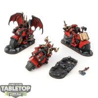 Chaos Space Marines - 3x Chaos Bikers - bemalt