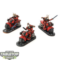 Chaos Space Marines - 3x Chaos Bikers - bemalt