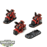 Chaos Space Marines - 3x Chaos Bikers - bemalt