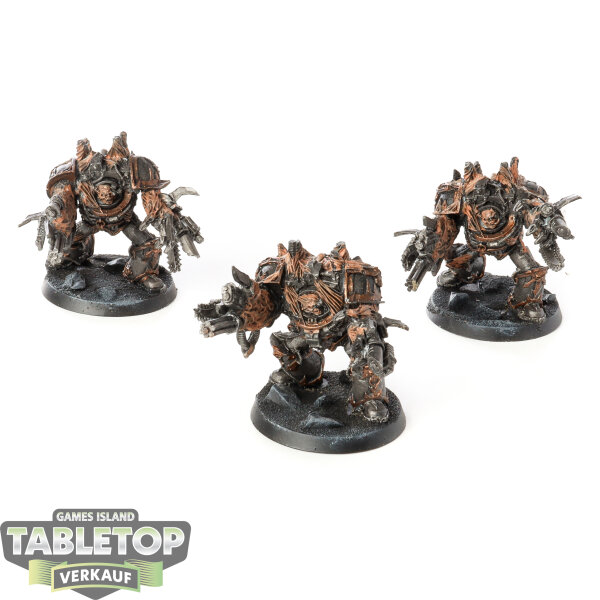 Chaos Space Marines - 3 Obliterators klassisch - bemalt