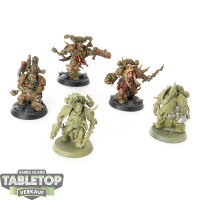Death Guard - 5 Plague Marines - teilweise bemalt