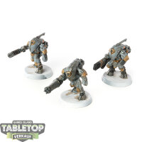 Tau Empire - 3 Stealth Battlesuits - bemalt