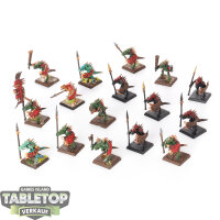Seraphon - 16x Saurus Warriors  klassisch - teilweise bemalt