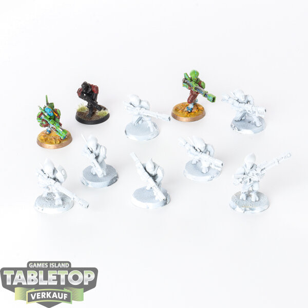 Tau Empire - 10x Pathfinder Team - teilweise bemalt