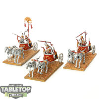 Tomb Kings of Khemri - 3 Skeleton Chariots - bemalt