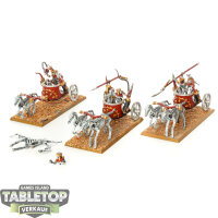 Tomb Kings of Khemri - 3 Skeleton Chariots - bemalt