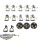 Necrons - 12 Necron Warriors & 3 Scarabs (klassisch/classic) - bemalt