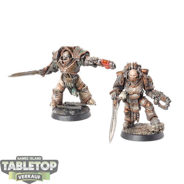 Horus Heresy - 2x Legion Praetors - Death Guard - bemalt