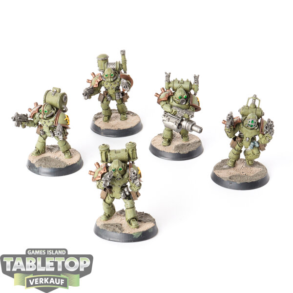 Horus Heresy - 5x Legion MKIV Destroyer Squad - Biohazard - bemalt