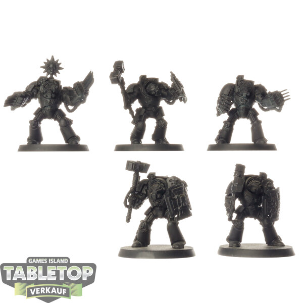Space Marines - 5 Terminator Assault Squad classic - grundiert