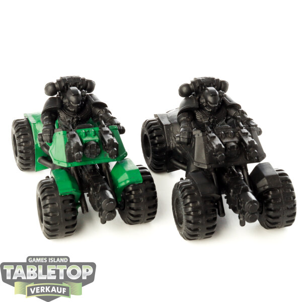 Space Marines - 2 Space Marine Bike Squad - teilweise bemalt