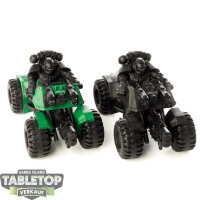 Space Marines - 2 Space Marine Bike Squad - teilweise bemalt
