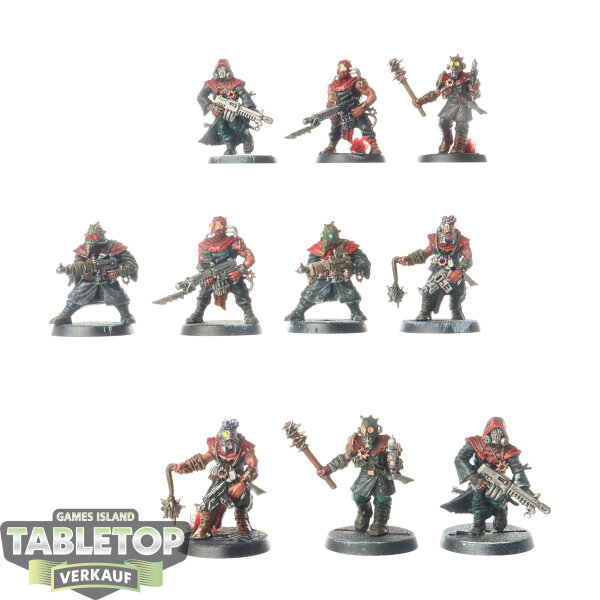 Chaos Space Marines - 10x Chaos Cultists klassisch - bemalt