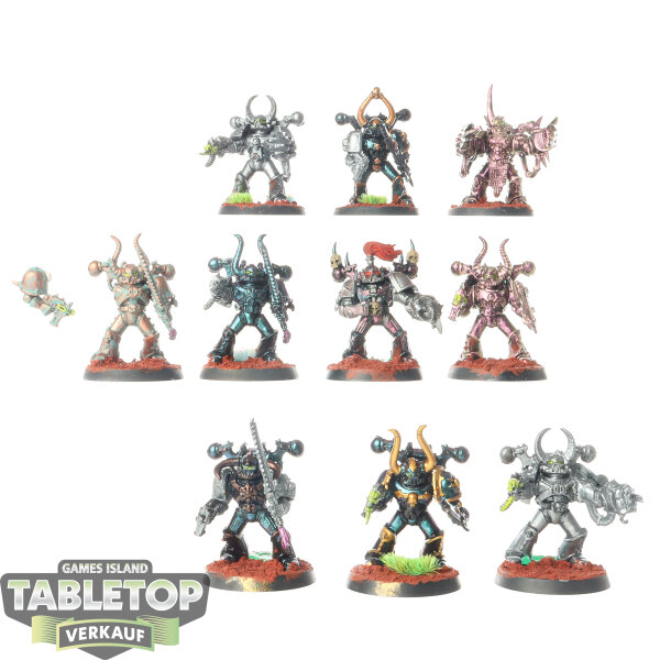 Chaos Space Marines - 10x Chaos Space Marines - teilweise bemalt