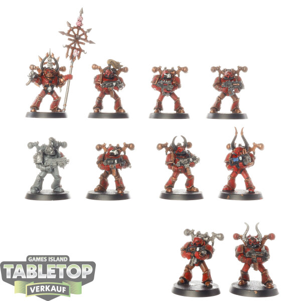 Chaos Space Marines - 10x Chaos Space Marines - teilweise bemalt