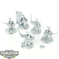 Grey Knights - 5 Grey Knights Paladins - grundiert