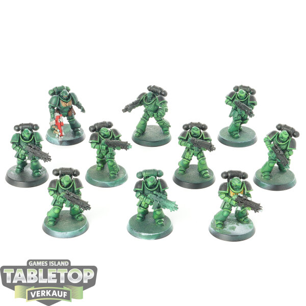 Space Marines - 10 Intercessor Squad - teilweise bemalt
