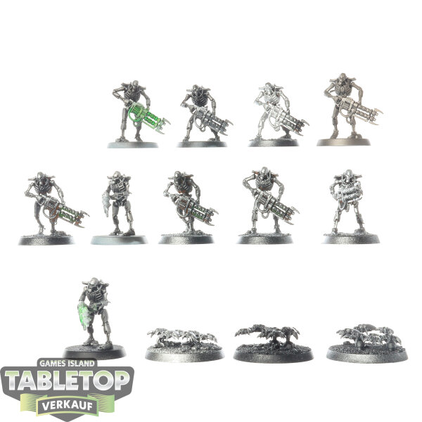 Necrons - 10x Necron Warriors - teilweise bemalt