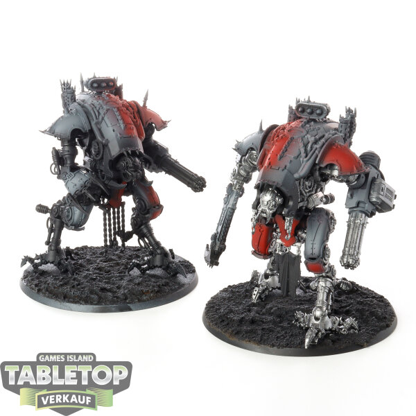 Chaos Knights - 2 War Dog Stalkers - teilweise bemalt