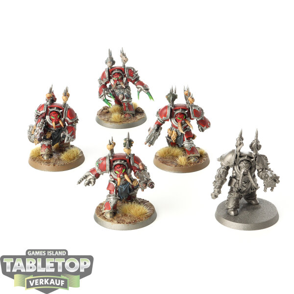 Chaos Space Marines - 5 Chaos Terminator Squad - teilweise bemalt