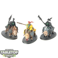 Orruk Warclans - 3 Gore Gruntas - teilweise bemalt