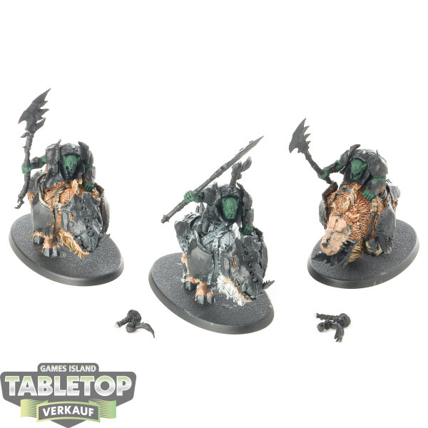 Orruk Warclans - 3 Gore Gruntas - teilweise bemalt