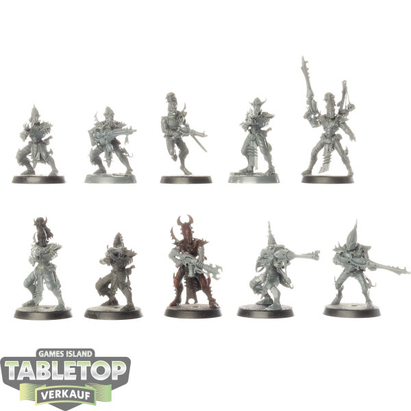 Drukhari - 10x Kabalite Warriors - teilweise bemalt