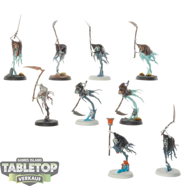 Nighthaunt - 9 x Grimghast Reapers - teilweise bemalt