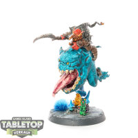 Gloomspite Gitz - Loonboss on Giant Cave Squig - bemalt