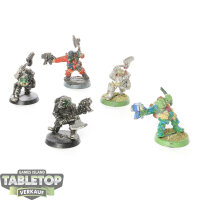 Orks - 5 Ork Blood Axe Kommando - teilweise bemalt
