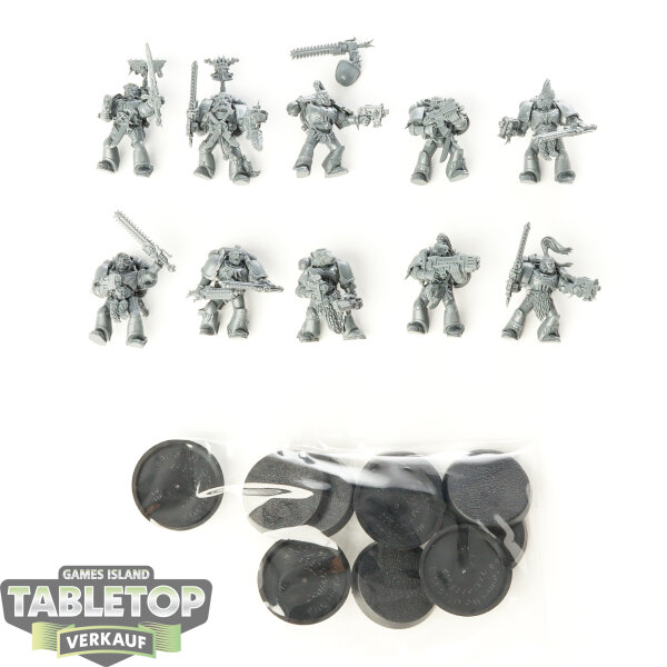 Space Wolves - 10x Grey Hunters klassisch - unbemalt