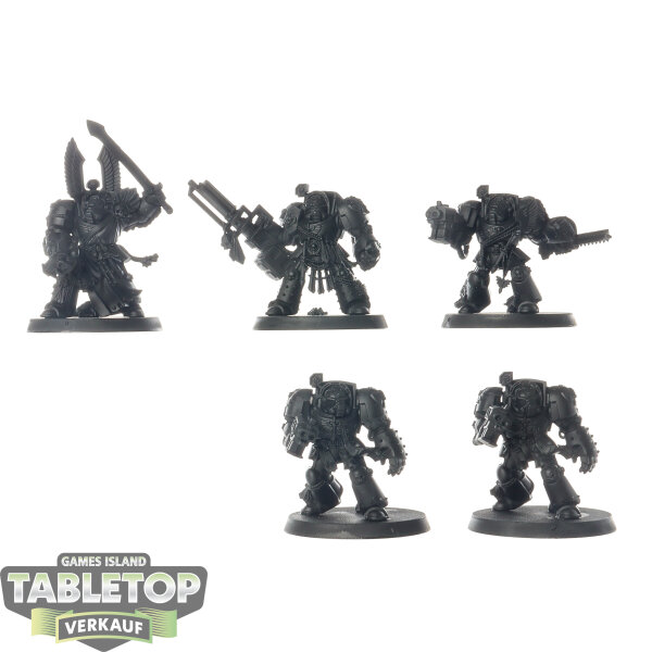 Dark Angels - 5 Deathwing Terminator Squad - grundiert