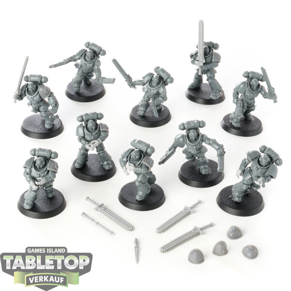 Space Marines - 10 Assault Intercessor Squad - unbemalt