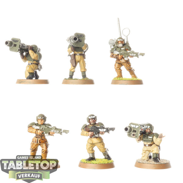 Astra Militarum - 3 Heavy Weapons Squad classic - teilweise bemalt