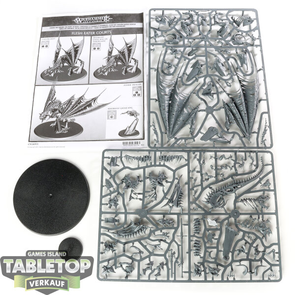 Flesh-eater Courts - Abhorrant Ghoul King on Royal Zombie Dragon - im Gussrahmen