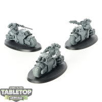 Space Marines - 3x Outriders - unbemalt