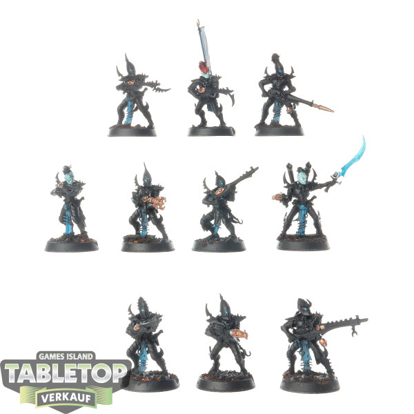 Drukhari - 10x Kabalite Warriors - teilweise bemalt