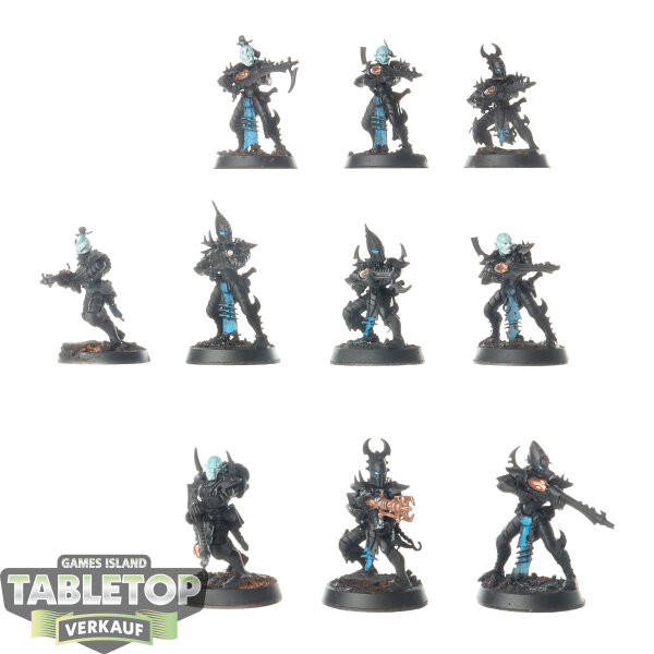 Drukhari - 10x Kabalite Warriors - teilweise bemalt
