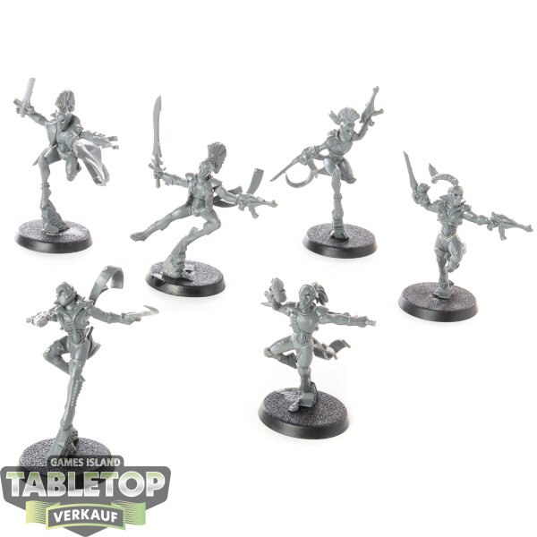 Aeldari - 6 Harlequin Troupe - unbemalt