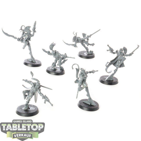 Aeldari - 6 Harlequin Troupe - unbemalt